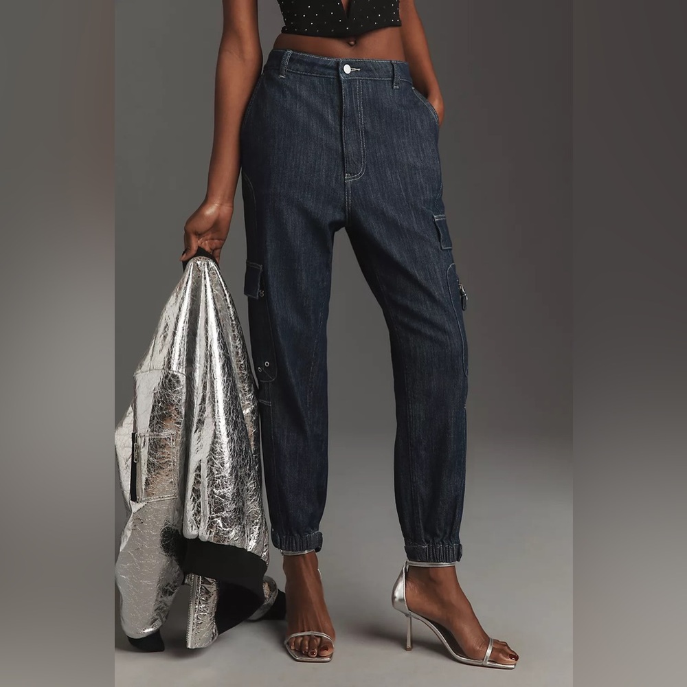 Anthropologie Pilcro Seamed Sport Low-Rise Cargo Jeans